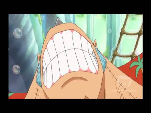 One Piece - Franky tries to impress Robin HD class=