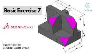 SOLIDWORKS Tutorial For Beginners | 3 Point Reference Plane| Cut With Surface| Solidworks Exercise 7