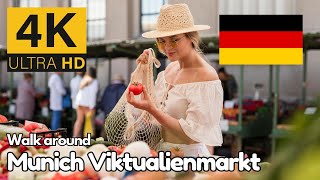 Explore Munich's Vibrant Viktualienmarkt: A Culinary Journey Through Bavaria's Heart (4K HDR 60fps)