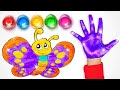 Learn Colors &amp; Animal Names with Finger Painting Activity | Preschool Learning Video for Kids