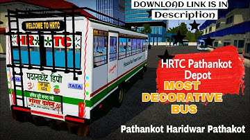 TATA 1613 ACGL || HRTC Pathankot Depot || Most Decorated  Bus || Bussid || Android