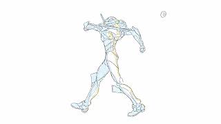 EVA-01 Walk Cycle inspired by James Baxter