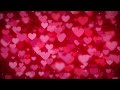 4k abstract gradient background with red hearts shape flowing  infinite loop valentines day