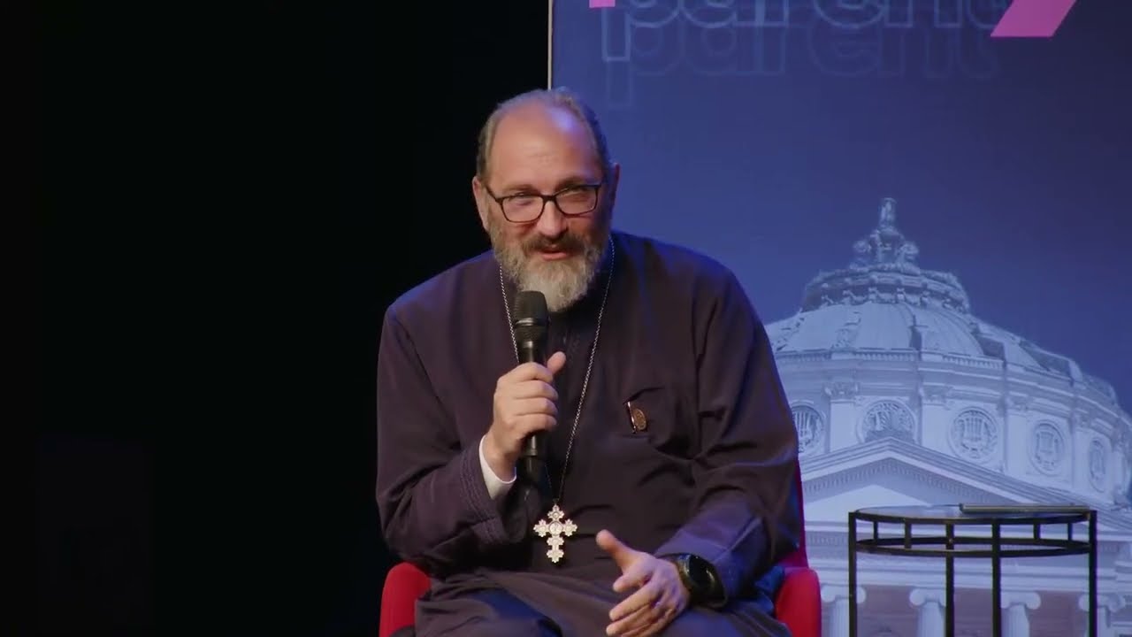 Parintele Necula cu Razvan Vasile la ParentX Baia Mare (moment integral)