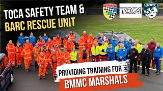 Motorsport Marshals being trained by the TOCA Safety Team and BARC NW Rescue Unit