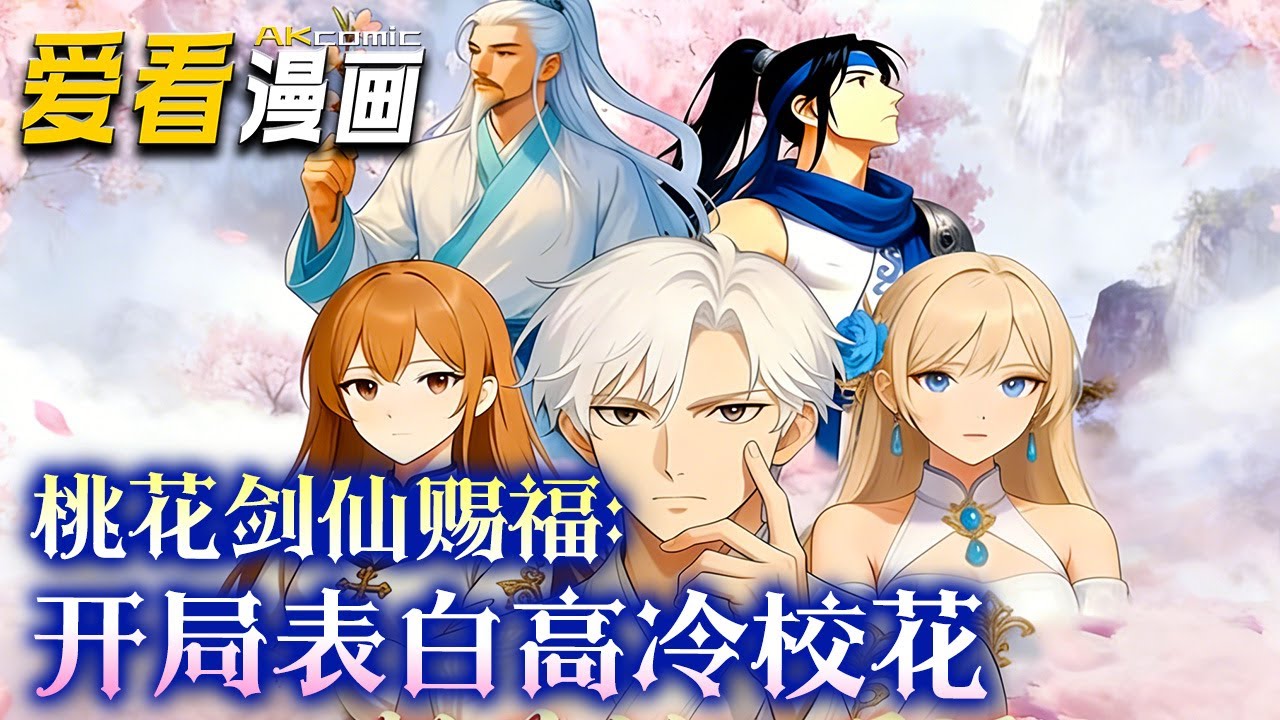 《桃花剑仙赐福：开局表白高冷校花》【漫剧最新合集】│  顾清尘穿越高武世界，沦为"武道废柴"，却在赐福仪式当天觉醒神灵殿系统，首个任务竟是当众强吻冰山校花洛雨漓！