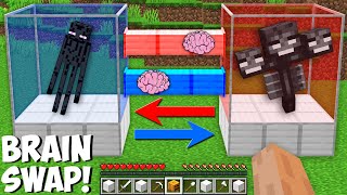 What if YOU SWAP THE BRAINS OF ENDERMAN AND WITHER in Minecraft ? BRAIN EXCHANGE !