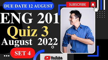ENG 201 Quiz 3 solution 2022 /ENG 201 Quiz 3 2022 /ENG 201 Quiz 3 Set 4  /ENG 201 quiz 3 solved 2022