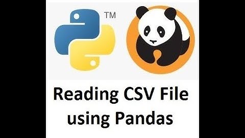 Reading CSV File using Pandas in Python