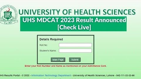 uhs mdcat Result announced 2023 | How to download MDCAT Result 2023 | By Rana Akmal #OnlineWork1234