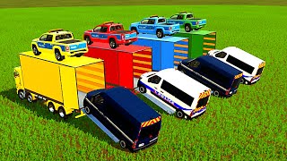 TRANSPORT VOLKSWAGEN POLICE CARS WITH COLORED TRUCKS ! #2