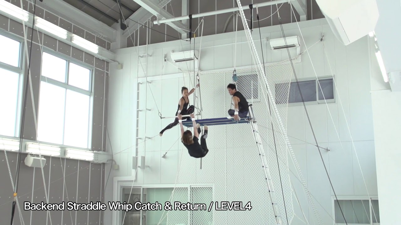 16 Level 4 Backend Straddle Whip Catch & Return ： Fly'n Fit trapeze