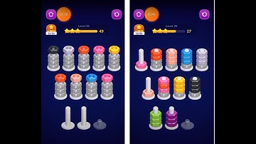 Nut Sort Color Sorting Game - Level 31 To Level 35