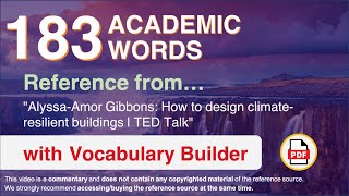 183 Academic Words Ref from "How to design climate-resilient buildings | TED Talk"