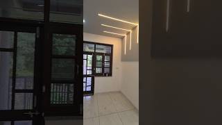 POP false ceiling designs for living room with profile lighting#homedesign #homedecor #youtubeshorts