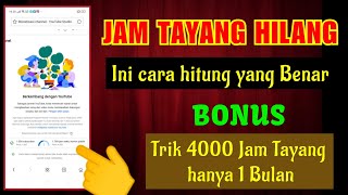Perhitungan 4000 Jam Tayang Youtube dalam 1 Tahun