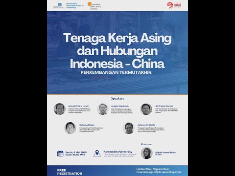 TENAGA KERJA ASING DAN HUBUNGAN INDONESIA - CHINA
