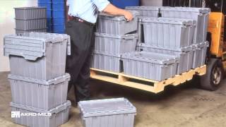 Akro-Mils Keepbox Attached Lid Containers, Flip Totes, Plastic Storage  Bins