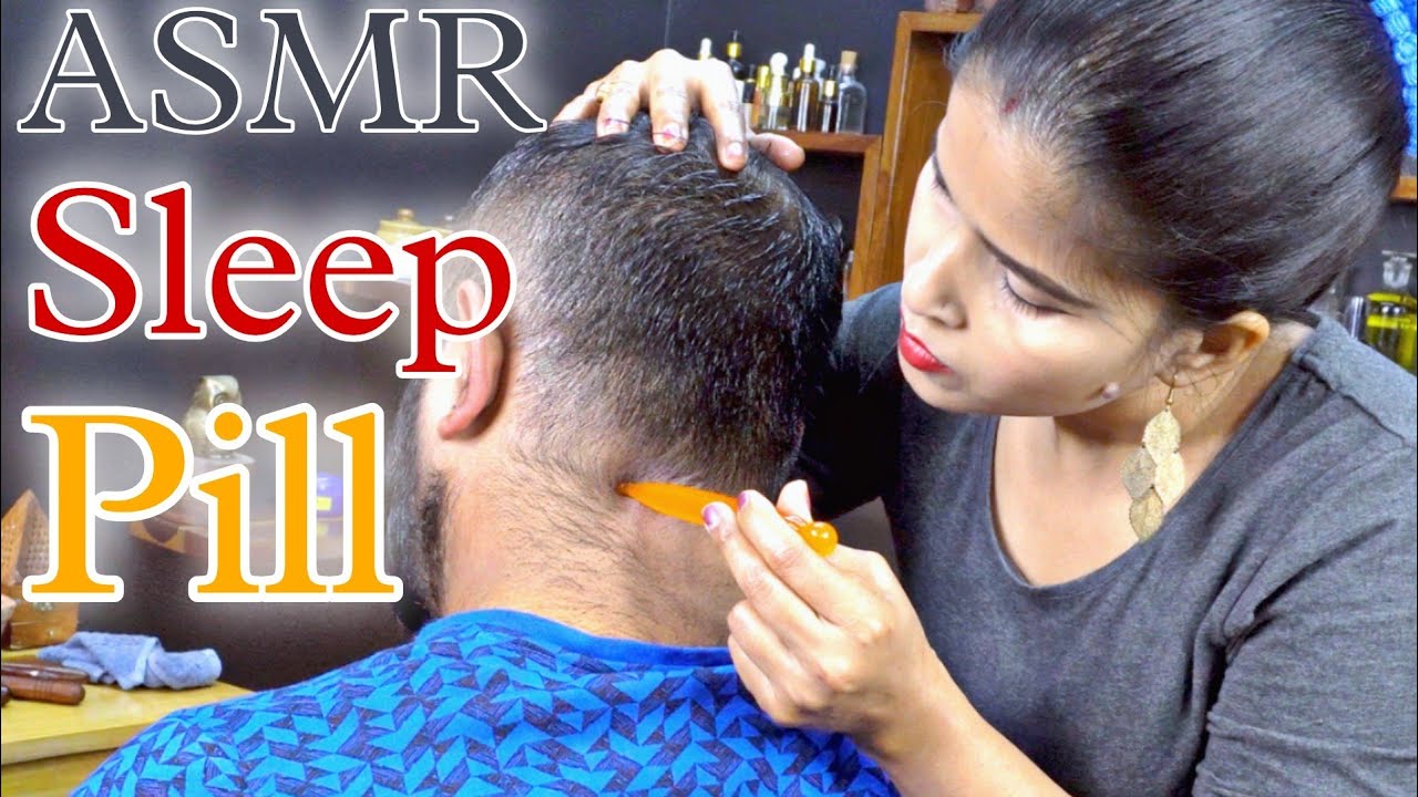 Asmr Ultra Relaxing Scalp pressure point Head Massage with brain