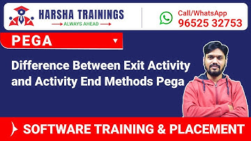 Difference Between Exit Activity and Activity End Methods   Pega
