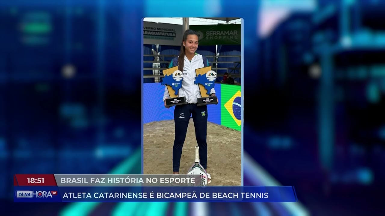 Atleta catarinense se torna bicampeã pan-americana de Beach Tennis | Esporte | Tá Na Hora SC