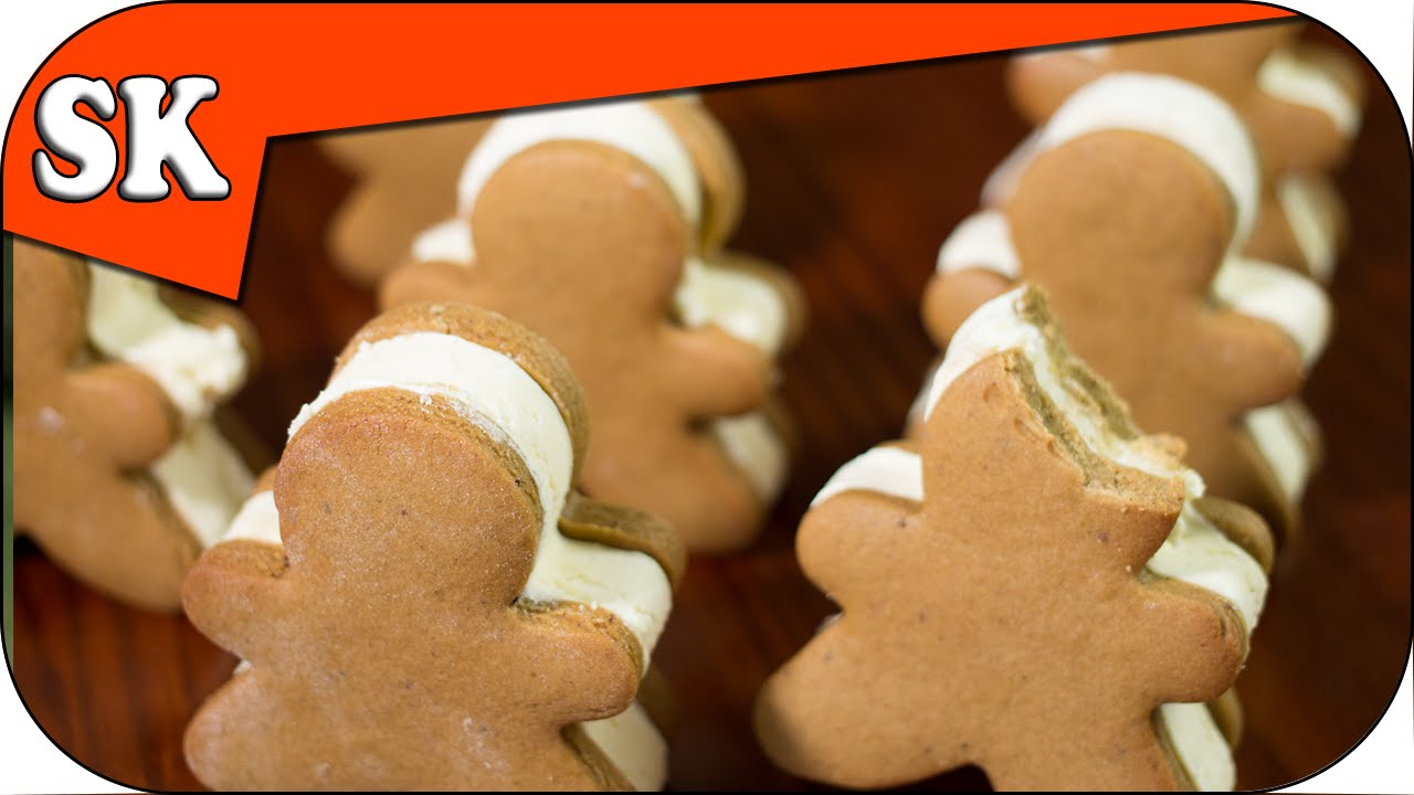 GINGERBREAD MAN ICE CREAM SANDWICH - All Home Made - YouTube