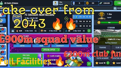 Save File, Year 2043, Full facilities 🔥 Soccermanager 2023 || #sm23 #modapk