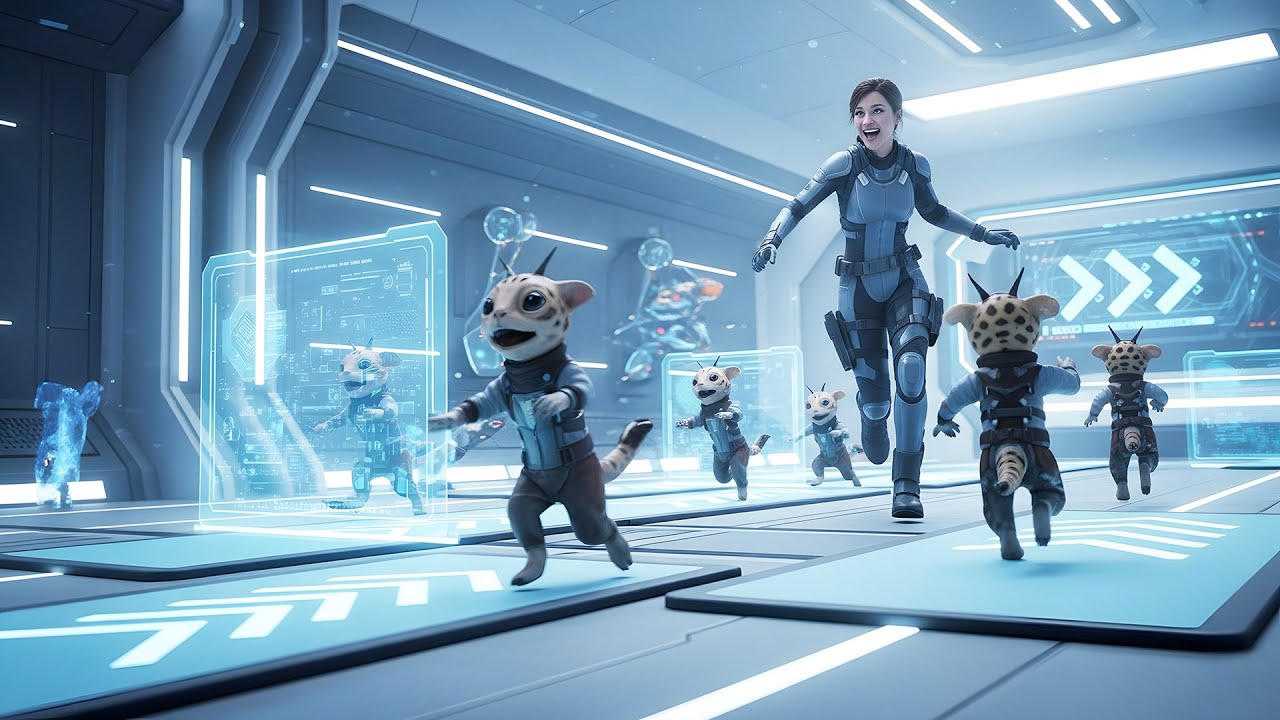 A human invented an unusual method of training the predator cubs