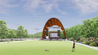 Riverfront Park playground and amphitheater