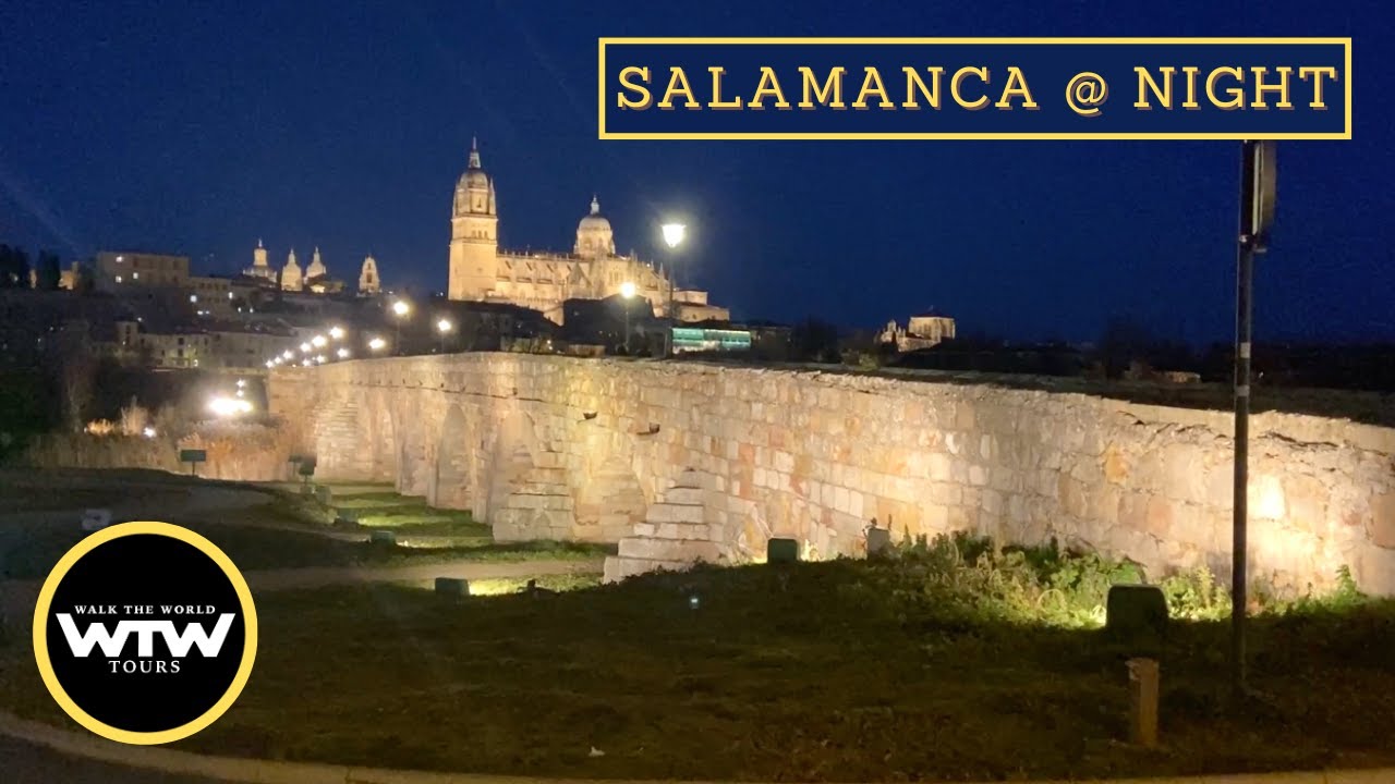 Salamanca After Dark: A Walking Tour of the Roman Bridge, Wall of Salamanca, and San Esteban Convent