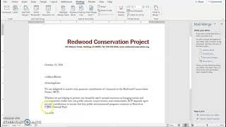 Word Module 6 Skills Review RedwoodLetterMerge
