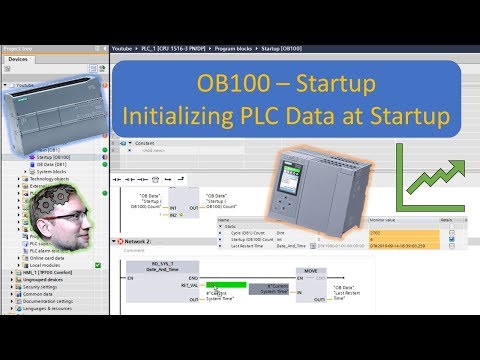 TIA Portal: OB100 - The Startup Function - Counting the Startups and Storing the Startup Time
