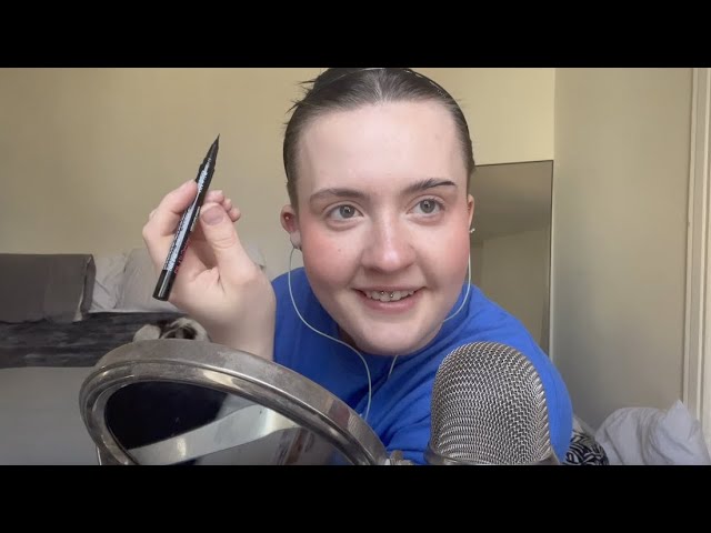 ASMR narrating my makeup routine with MOUTH SOUNDS!