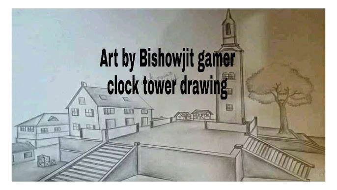 Drawing Clock Tower And Mill Free Fire Please Support Don T Forget Like Comment And Subscribe Youtube