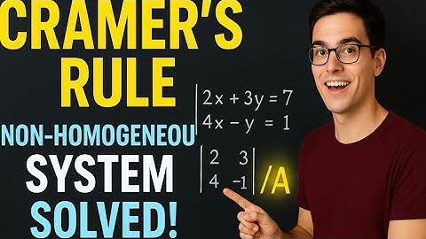 Solving Non Homogeneous System of Linear Equations Using Cramer’s Rule | BSc 1st Sem 📚🔥 