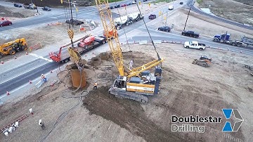 Vibratory installation of stone columns by Doublestar Drilling