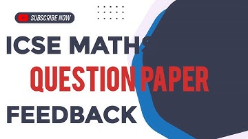 Feedback Maths QP | ICSE Class 10 | @sirtarunrupani