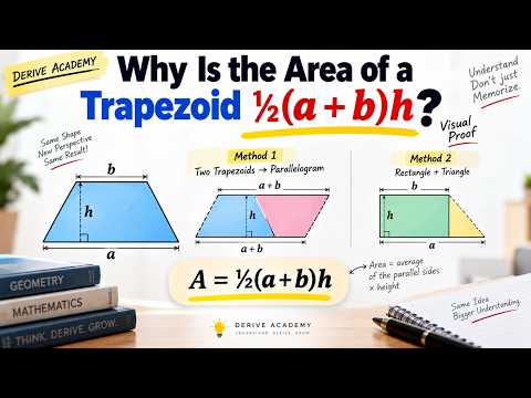 Why Is the Area of a Trapezoid ½(a+b)h? | Visual Proof