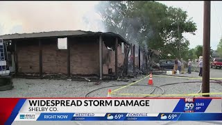 Home burns to the ground after tree falls into power lines after powerful storms