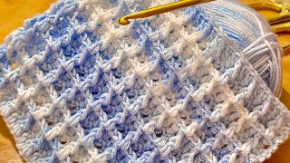 How to Crochet the Waffle Stitch, Crochet Easy Waffle Baby Blanket by Crochet Knitting art 943 views 3 days ago 9 minutes, 50 seconds