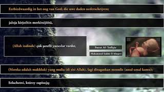 İnfitar Suresi Okunuşu Hollandaca, Fince, Malayca, Lehçe ve Türkçe Anlamı | Muhammed Sıddık Minşavi
