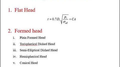Design of End Closures in Unfired Pressure Vessel