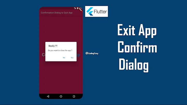 Do You want to close the app? | Override back button and show app exit confirm dialog in flutter