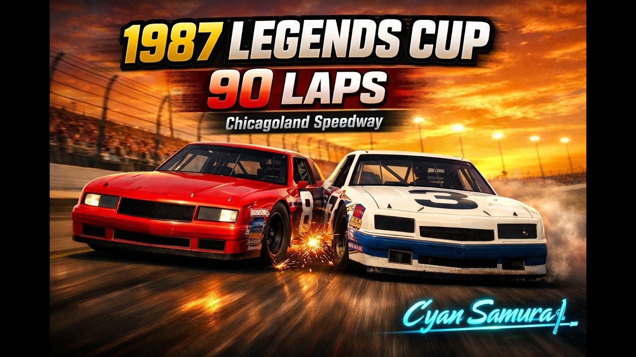 Legends Cup Racing 🏁 1987 Legends Cup – 90 Laps at Chicagoland Speedway | iRacing Battle ...
