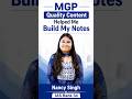 MGP Quality Content Helped me Build My Notes Nancy Singh IS Rank 34