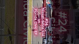 Honda Civic EF vs. Nissan Silvia S14｜200m Drag Race at Fuji Speedway FuelFest 2024 (#24)