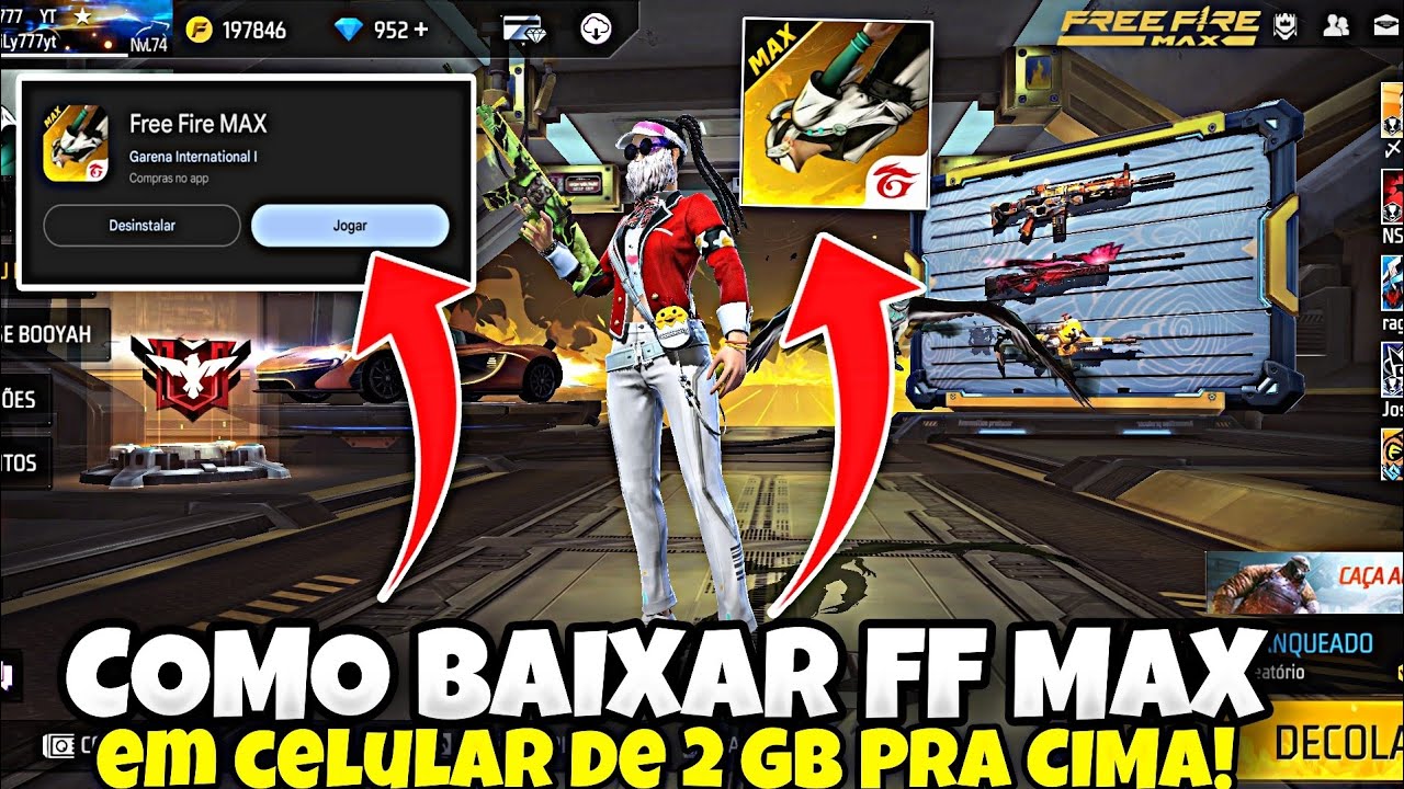 Como Baixar Free Fire Max em Celular Fraco que não é compatível