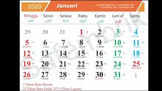 Kalender januari 2020