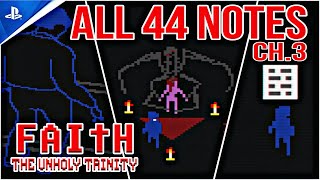 Collectible Guide for All 44 Notes for Faith Ch. 3 l Break 3 Secret Seals l How to Play Elevator Gam