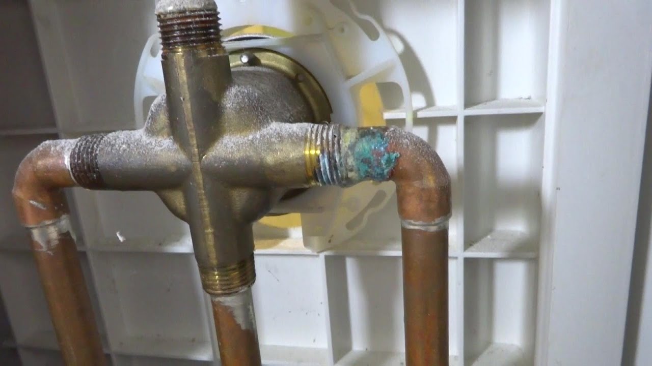 TUB SHOWER VALVE LEAKING IN WALL YouTube